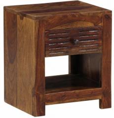 Woodsworth Toledo Solid Wood Bed Side Table in Provincial Teak Finish