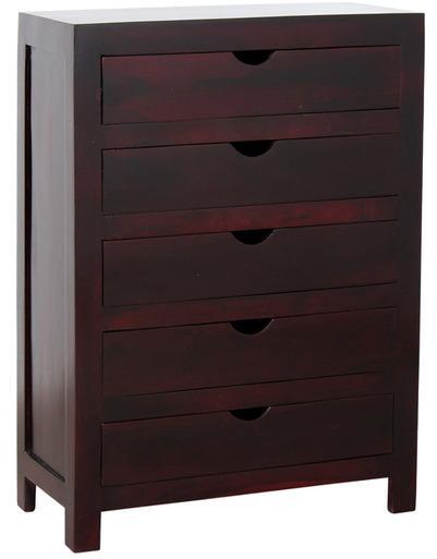 Woodsworth Tulsa Solid Wood Chest of Drawers in Passion Mahogany Finish