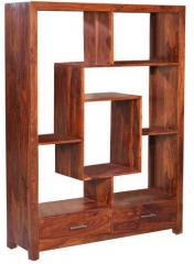 Woodsworth Valencia Solid Wood Book Shelf in Honey Oak Finish