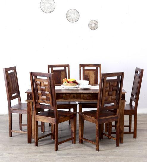Woodsworth Woodway Six Seater Dining Set in Provincial Teak Finish