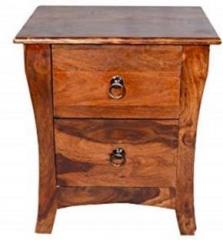 Woodware Sheesham Wood Bedside Table for Bedroom End Table for Living Room Night Stand 2 Drawer Storage Tables Furniture for Home Solid Wood Bedside Table