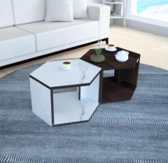 Yelo Modern Living Room Hexagon Central Table For Home/Office Engineered Wood Coffee Table