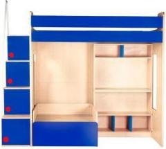 Yipi Flexi Bunk bed with 3feet Sofa cumbed with storage & Study table in Pink by Yipi Engineered Wood Bunk Bed