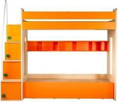 Yipi Flexi Bunk Bed With 6 ft Sofa Cumbed and Hydraulic storage in orange by Yipi Engineered Wood Bunk Bed