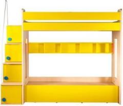 Yipi Flexi Bunk Bed With 6 ft Sofa Cumbed and Hydraulic storage in Yellow by Yipi Engineered Wood Bunk Bed