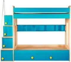 Yipi Flexi Bunk Bed With Bottom Bed & Trundle bed In Blue by Yipi Engineered Wood Bunk Bed