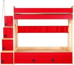 Yipi Flexi Bunk Bed With Bottom Bed & Trundle bed In Green by Yipi Engineered Wood Bunk Bed