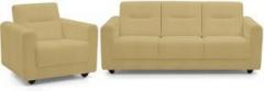 Zikrak Exim Classy Leatherette 3 + 1 Camel Sofa Set