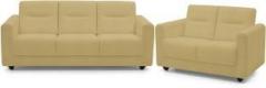 Zikrak Exim Classy Leatherette 3 + 2 Camel Sofa Set