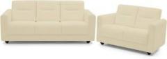 Zikrak Exim Classy Leatherette 3 + 2 Cream Sofa Set