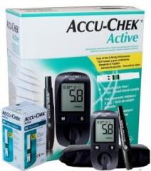 ACCU CHEK Active Glucose monitor with 10 strips free Glucometer