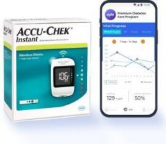ACCU CHEK Instant meter with Zyla 7 days Premium Diabetes Care Program Glucometer
