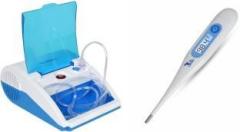 Accusure Combo Covid Health Kit MT 32 Digital Thermometer Comes With Compressor Nebulizer