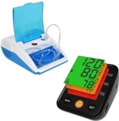 Accusure Combo Pack XL Nebulizer Machine and 3 Color Smart Display Technology Bp Monitor