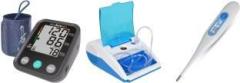 Accusure Covid Health Kit Blood Pressure Monitor Machine Digital Thermometer Compressor Nebulizer