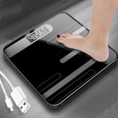 ACU CHECK Digital Body Weight Scale Glass Smart Electronic Scales USB Charging LCD Display Weighing Scale