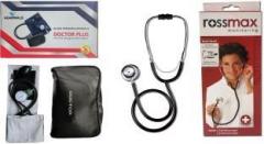 Agarwals DOCTOR PLUS Blood Pressure Machine Manual With Rossmax Dual Head Stethoscope Health Care Appliance Combo