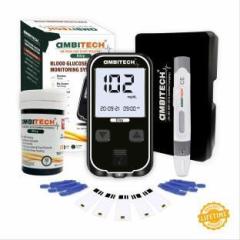 Ambitech Elizy Blood Glucose Meter Kit with 25 strips and 25 lancets Glucometer