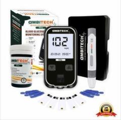 Ambitech Elizy Blood Glucose Meter Kit with 50 strips and 50 lancets Glucometer