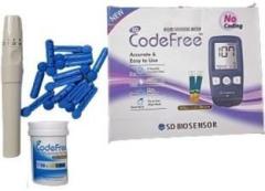 Bb Healthy Codefree Glucometer +50 strips+50 lancet and 1 pricker Glucometer