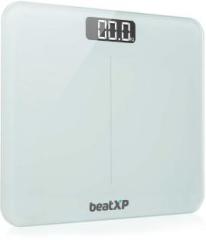 Beatxp Gravity Elite White Weight machine | Thick Tempered Glass | Backlit LCD Panel | Weighing Scale