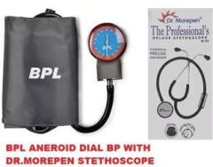 Bpl Medical Technologies ANEROID SPHYGMOMANOMETER MANUAL With Dr. Morepen ST 01A stethoscope Aneroid Sphygmomanometer Blood Pressure Machine With Dr. Morepen Stethoscope Bp Monitor