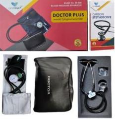 Caretouch Doctor Plus Aneroid Blood Pressure Machine Manual With Carbon Acoustic Stethoscope Bp Monitor