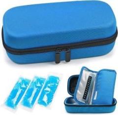 Carevego Hard Case Eva Insulin Cooling Bag with 3 Reusable Ice Cold Pack