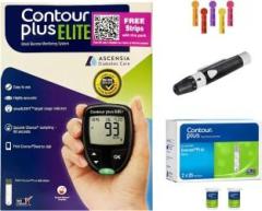 Contour Plus ELITE World's Most Accurate Glucometer for Diabetic patients| 50 strips free Glucometer