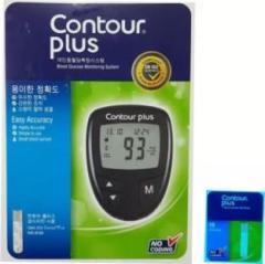 Contour Plus Glucometer With 10 Strips Monitoring System Glucometer