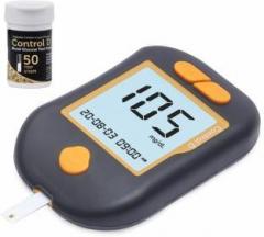 Control D Advanced Diabetes Glucose Blood Sugar Testing Monitor with 50 Strips Black Glucometer