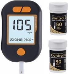 Control D Advanced Diabetes Meter Glucose Blood Sugar Testing Monitor with 100 Strips Glucometer
