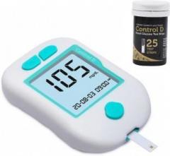 Control D Digital Diabetes Monitor Advanced Glucose Blood Sugar Testing with 25 Strips Glucometer