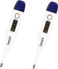 Control D Digital Thermometer Set of 2 with One Touch Operation for Child and Adult Oral or Underarm CDT01 Thermometer