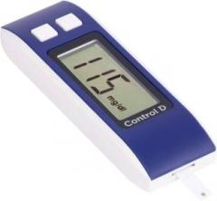 Control D Glucometer Machine for Blood Glucose Monitoring | Digital Glucomter Kit for Sugar Testing with Glucometer Strips 25 Blue Color Glucometer