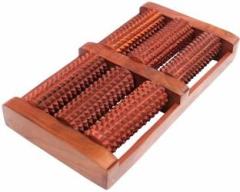 Crafts Carts CC127 Hand Crafted Wooden Pain Relief Acupressure Roller Foot Massager with 6 Rollers | Full Body Acupressure Points Massager | Stress & Muscle Pain Relief | Improves Blood Circulation Massager