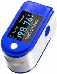 Doctist Pulse Oximeter Finger Oximetry SPO2 Blood Oxygen Saturation Monitor Heart Rate Monitor Rotatable OLED Digital Display Portable with Batteries and Lanyard White Pulse Oximeter