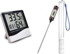 Dr Care HTC 1 & FD 01 Combo Pack of Digital Food Thermometer & Room Thermometer With LCD Display Thermometer