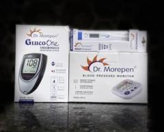 Dr. Morepen BP 02 Blood Pressure Monitor and Glucometer, MT 110 Thermometer combo pack Bp Monitor