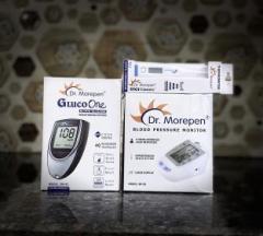 Dr. Morepen BP 09 Blood Pressure Monitor and Glucometer, MT 110 Thermometer combo pack Bp Monitor