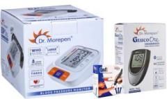 Dr. Morepen BP 15 Blood Pressure Monitor, Glucometer and infi lancets combo pack BP 15, Gluco, lancets Bp Monitor