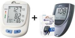 Dr. Morepen Dr Morepen B P MONITOR BP 09 with Dr Morepen BG 03 Gluco One Glucometer, 25 Strips Healthcare Combo Bp 09 and BG 03 Bp Monitor