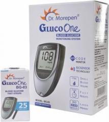 Dr Morepen GlucoONE with 25 Strips Glucometer