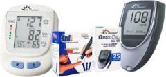 Dr. Morepen Healthcare Combo Pack of Dr Morepen Bp 09 Machine, Glucometer, 25 strips And infi Lancets Dr Morepen, Bp 03, BG03, Infi Lancets Bp Monitor