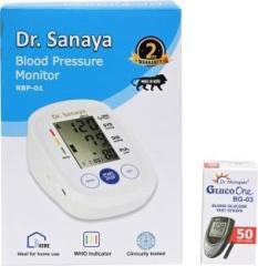 Dr. Sanaya Digital Blood Pressure Monitor with C Type USB Port and Dr. Morepen BG03 Glucometer Strips 50 Pic Bp Monitor