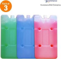 Ecommercehub Pack of 3, 400ML Each Ice Gel Pack Reusable Fully Sealed Cooler Pack