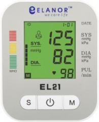 Elanor EL21 Elanor Fully Automatic Digital Blood Pressure Monitor with advance Technology | BP Check Machine | Digital BP Apparatus EL21 Bp Monitor