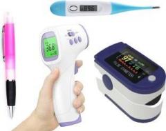 Genial HT 668 Digital Infrared Thermometer Non Contact IR Infrared techsure Pulse Oximeter and techsure thermometer sanitizer pen Thermometer