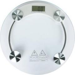 Granny Smith Personal Health Bathroom 8MM Round Transparent Glass Step on Activation Digital Weight Machiine Weighing Scale