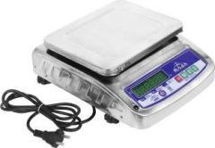 Gvc Stainless Steel 30kg x 2g, Chargeable Front & Back Display for Shops, Restaurant Weighing Scale